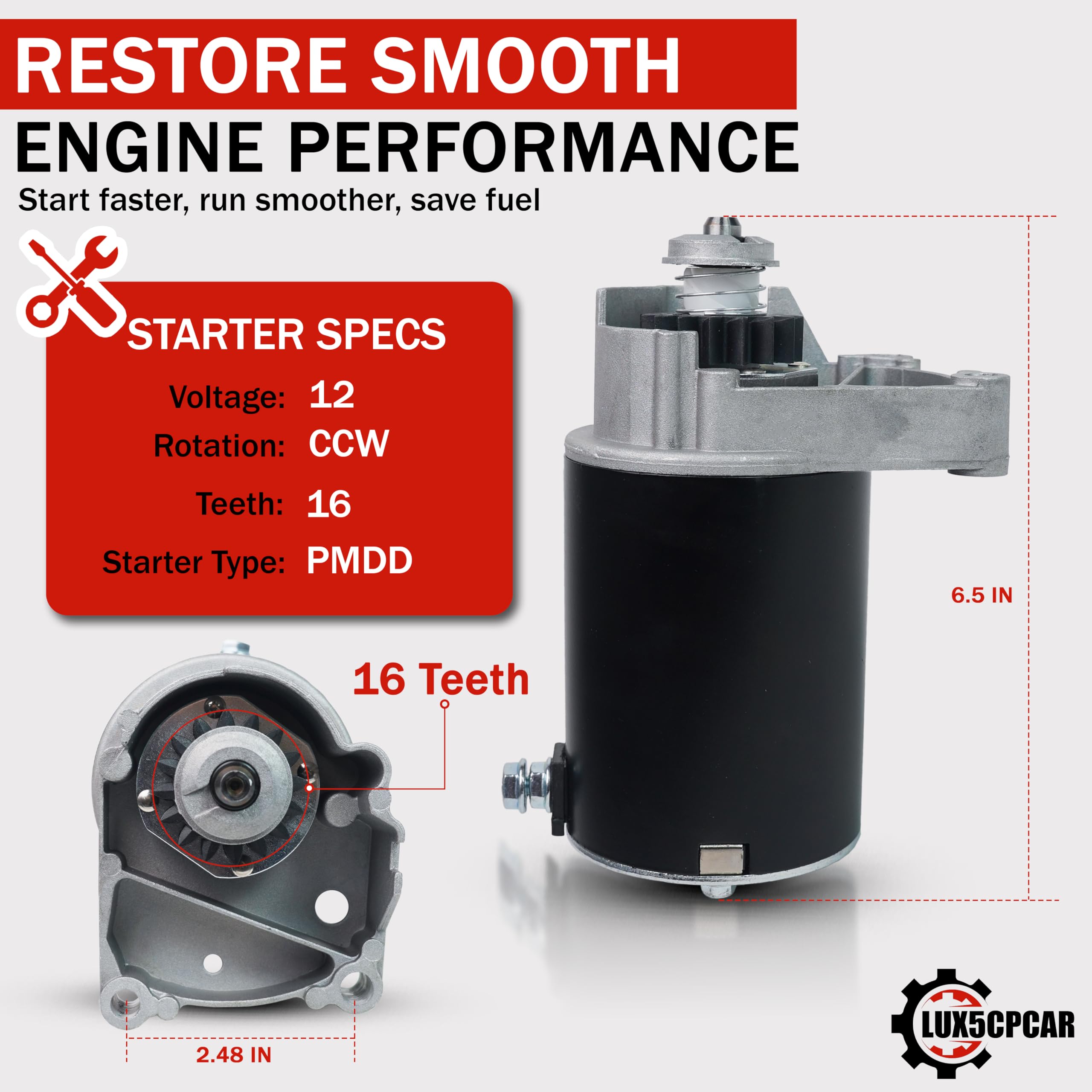 LUX5CPCAR long-lasting ignition performance reduces downtime.