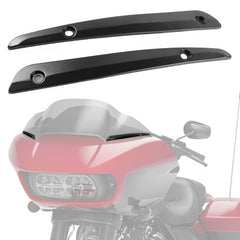LUXEMOTO left-side Road Glide windshield trim improves aerodynamics and appearance.