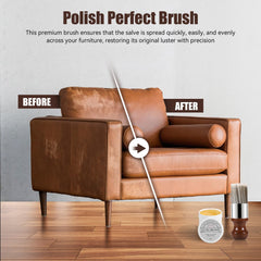 LuxGROVE furniture polish brush with ergonomic handle for precise control