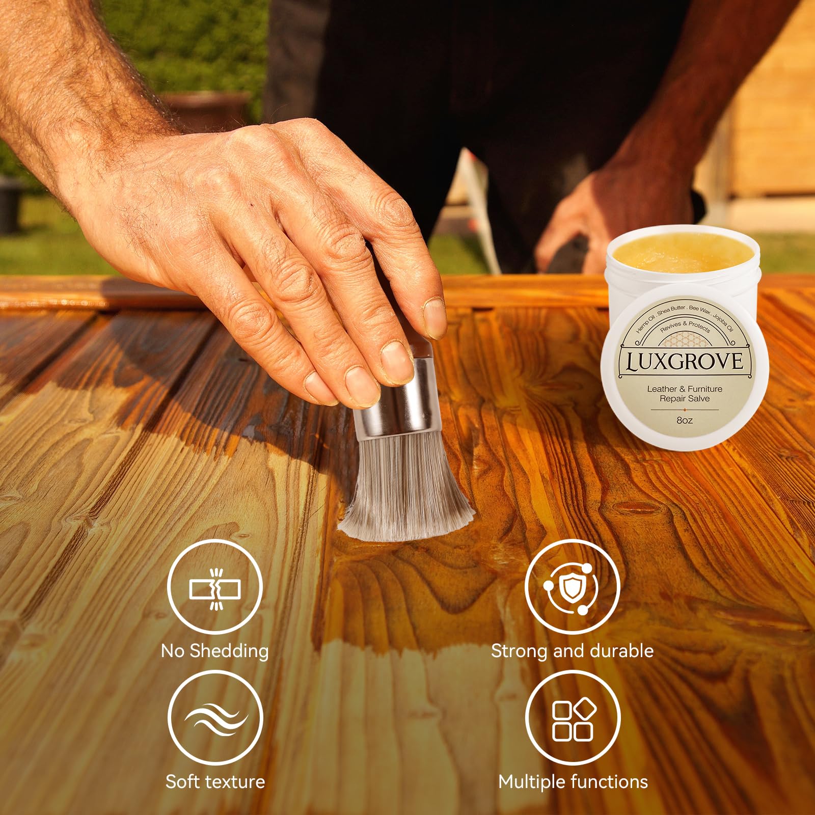LuxGROVE headlights cleaning brush for foggy lenses restoration