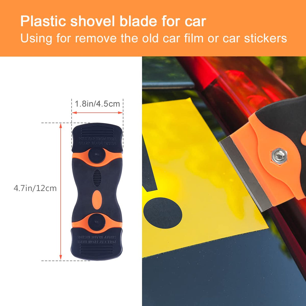 Luxiv black fish-shape squeegee for uneven surfaces and corners.