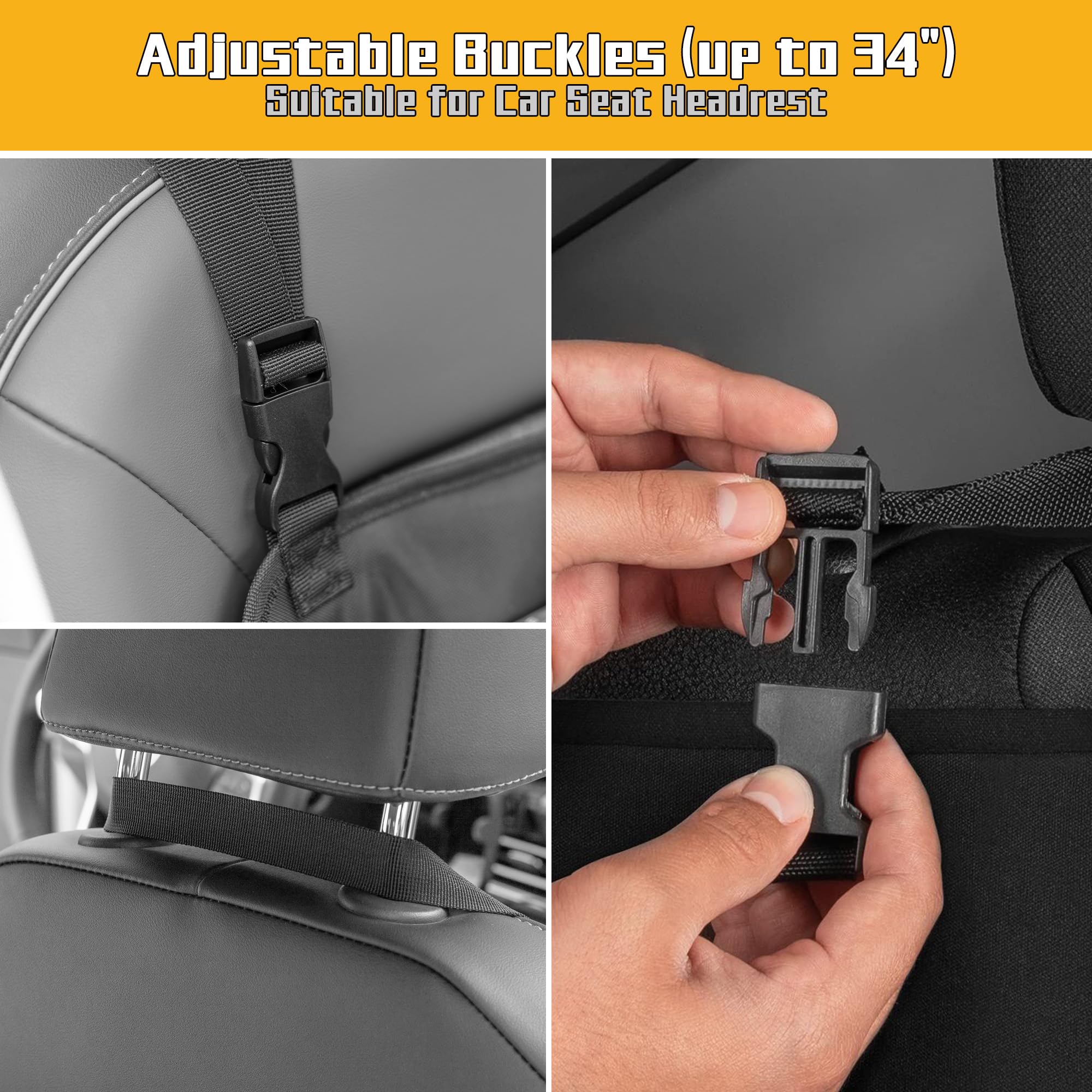 LUXJA front mesh pocket and three pen slots for easy access