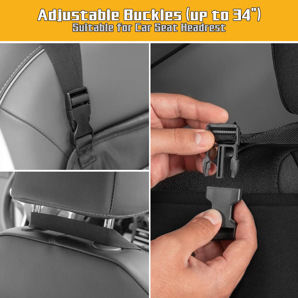 LUXJA front mesh pocket and three pen slots for easy access