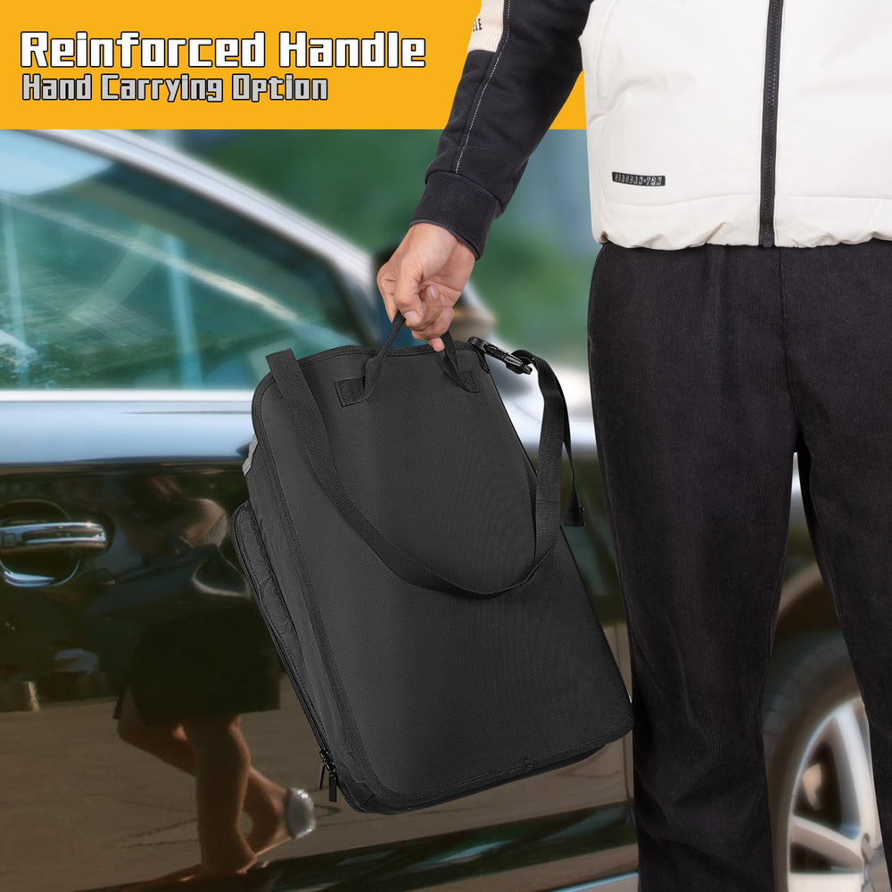 LUXJA reinforced top handle and adjustable strap for portable use