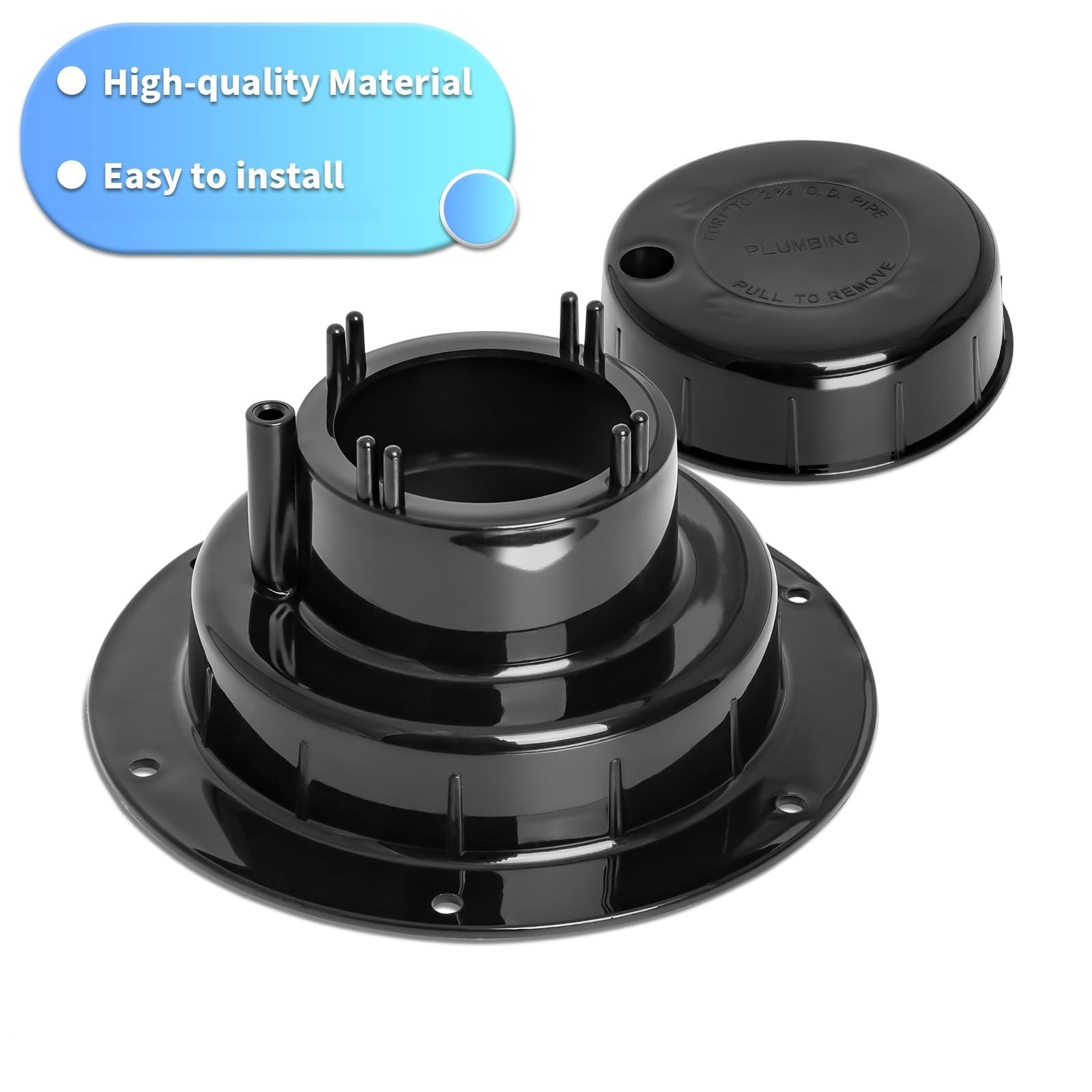 luxlead vent cap base with screw holes for quick mounting