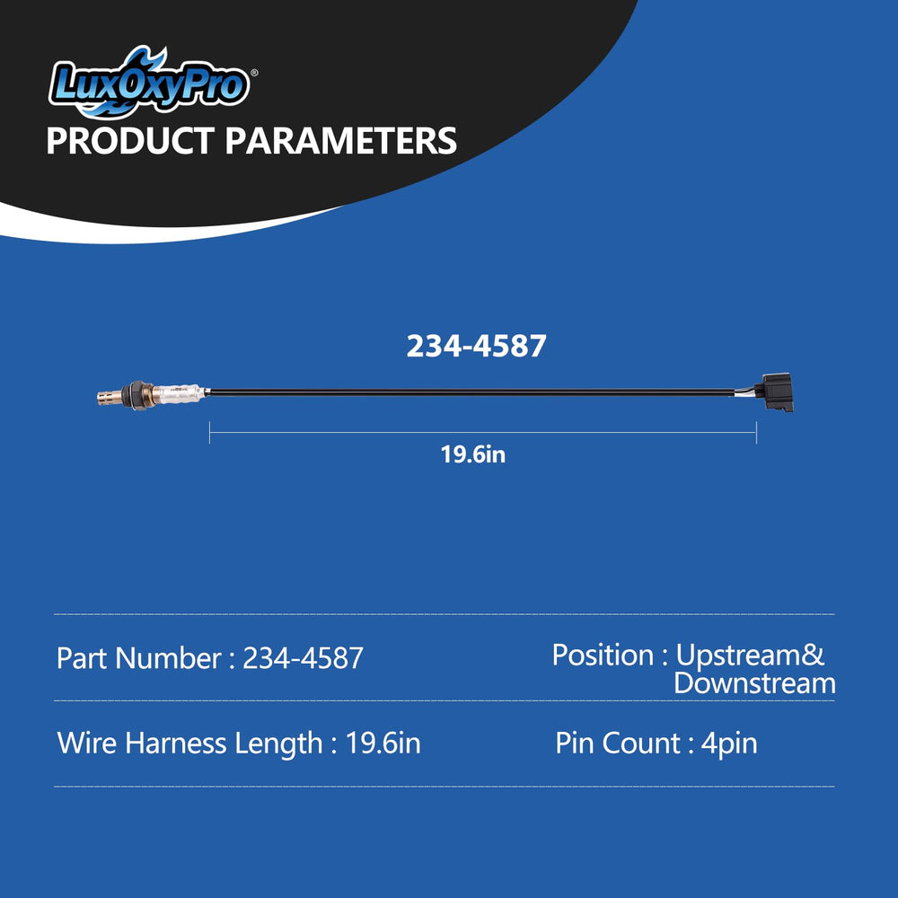 LuxOxyPro 2-pack O2 sensor replacement supports 2003–2020 vehicles with reliable performance.