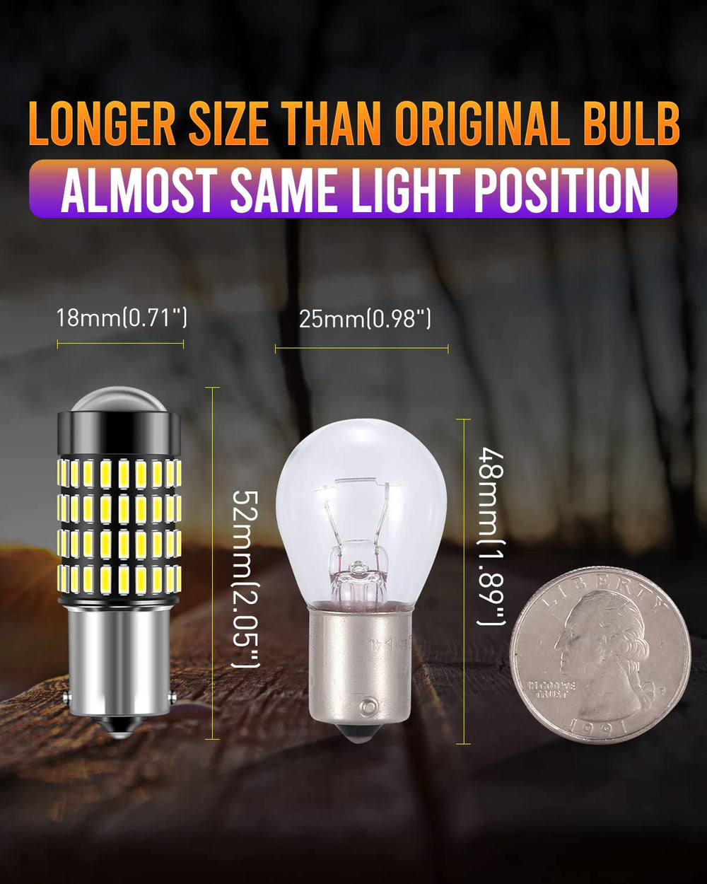 LUYED 1156/1141 LED bulbs fit a wide range of exterior and rear lighting applications.