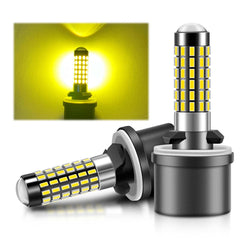 LUYED 880 LED fog bulbs pack 2 front view for brighter night visibility
