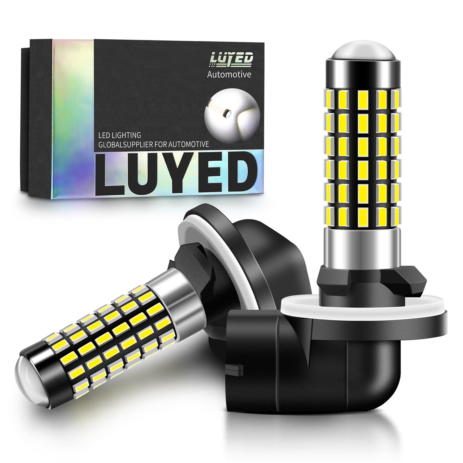 LUYED 881 LED fog light bulb bright xenon white output for clear visibility