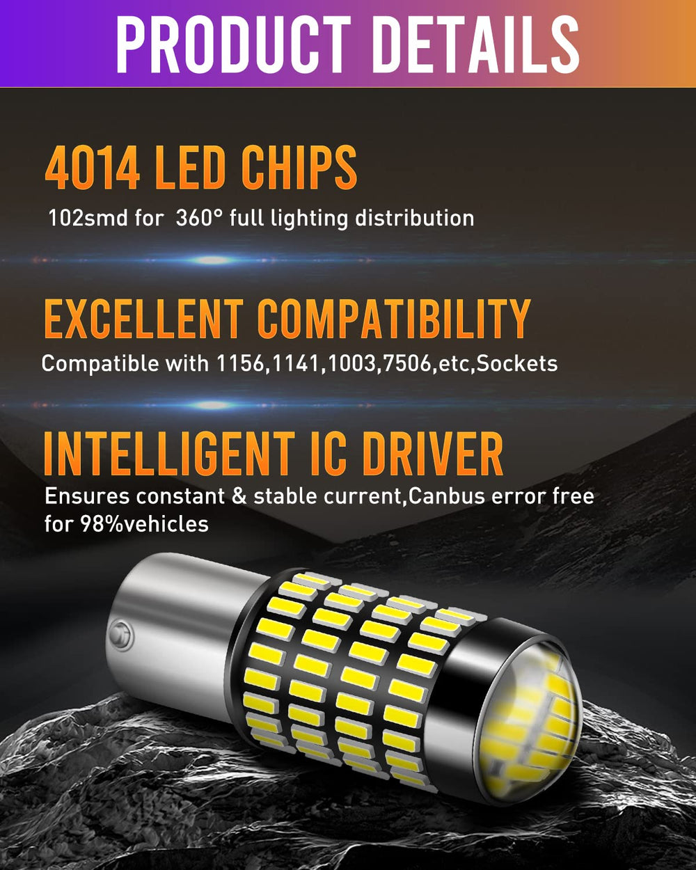 LUYED durable design stands up to vehicle vibrations for daily use.