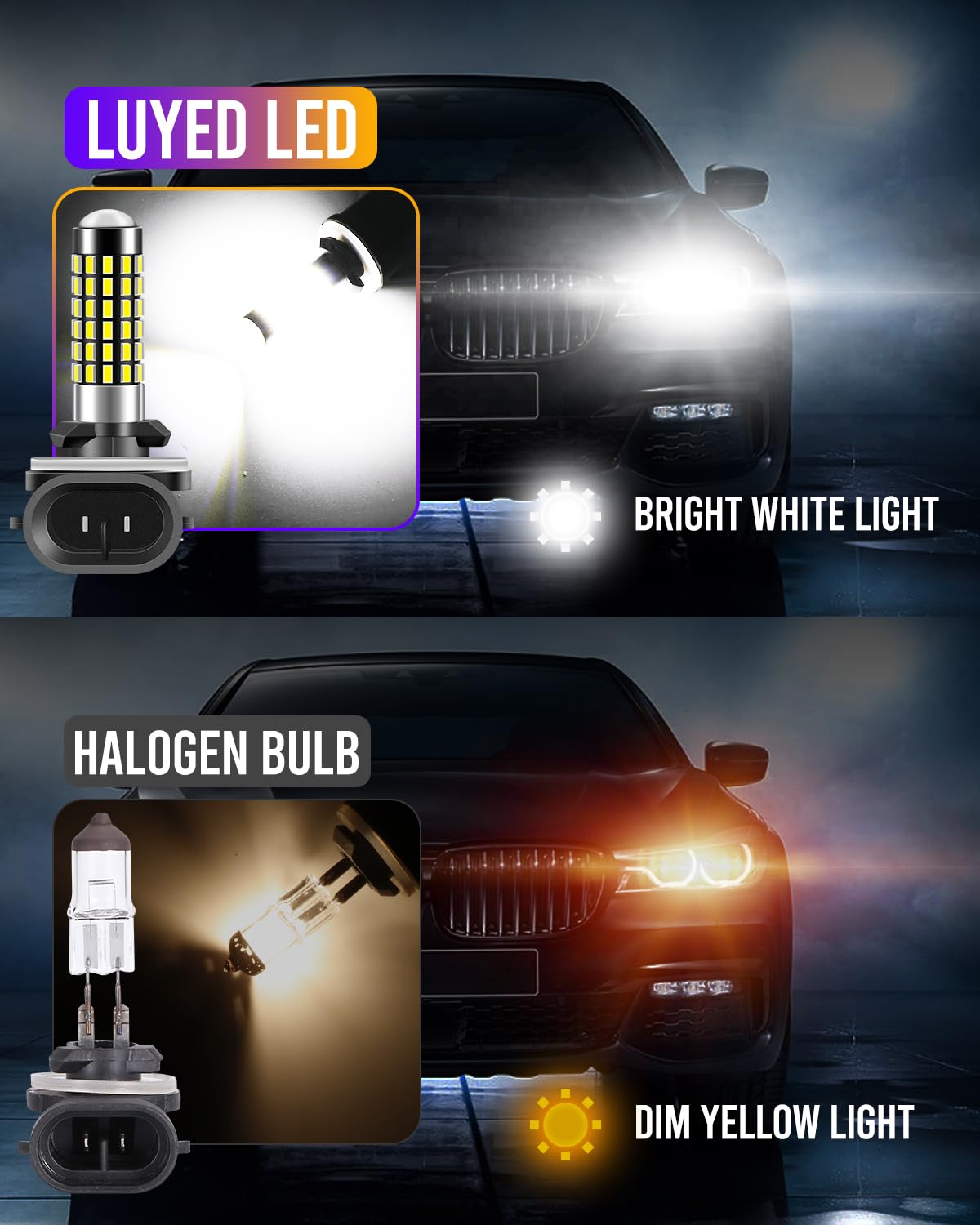 Plug and play LUYED fog light bulb for quick installation