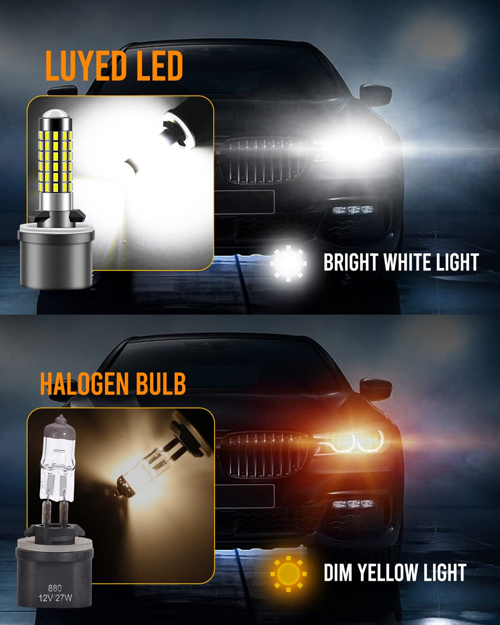 LUYED night driving illumination for better visibility in fog