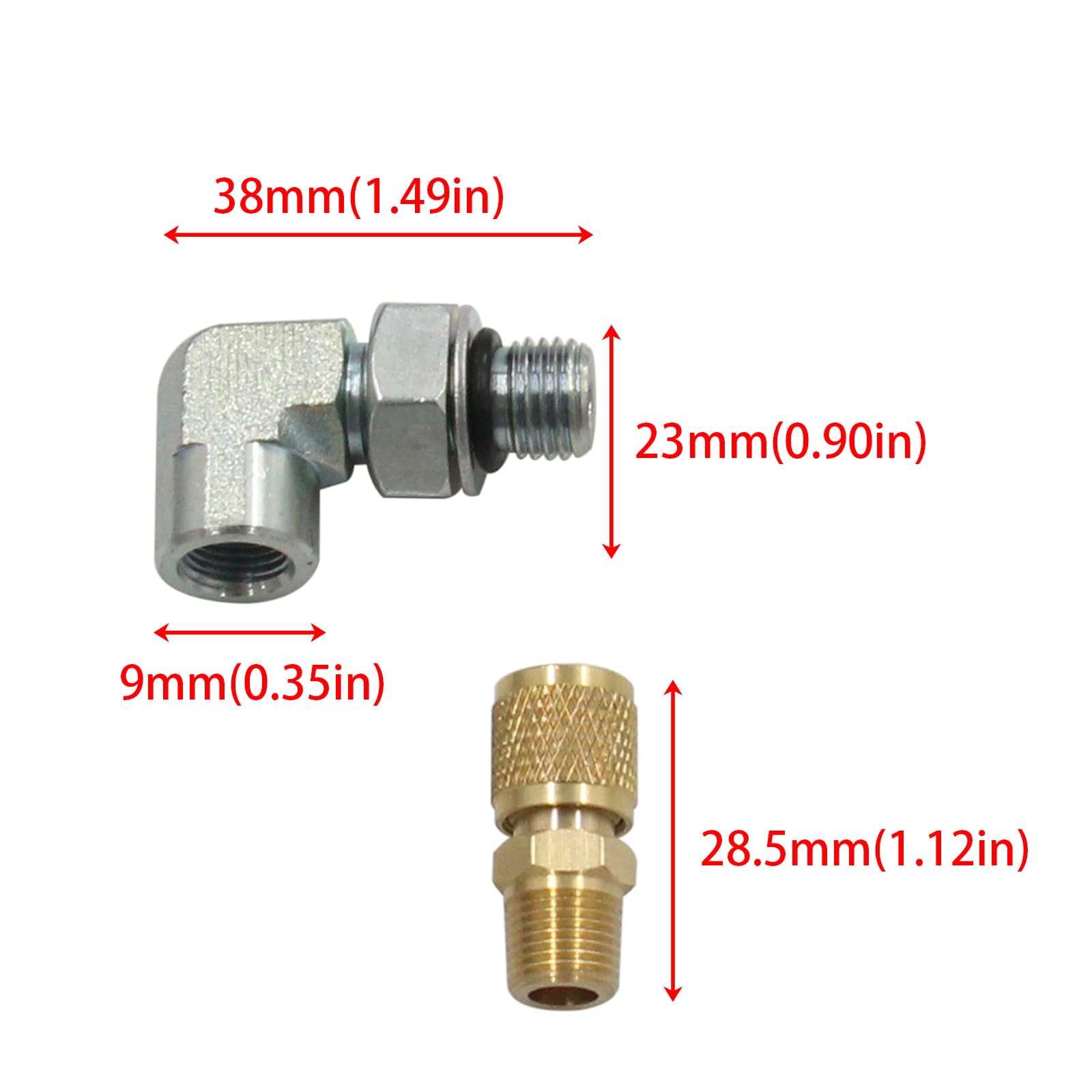 LVOUP 1/8NPT thread fuel test port for precise pressure readings.