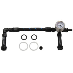 LVOUP dual feed fuel line AN6 close-up showing precise aluminum alloy build for reliable fuel delivery.