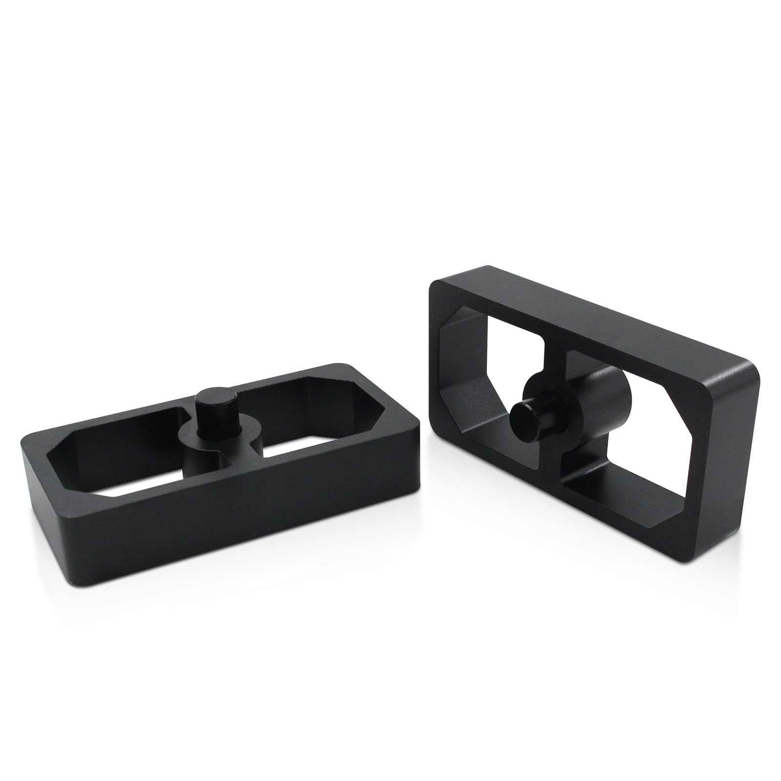 LVOUP leaf-spring lowering block 1inch in black finish for rear suspension adjustment