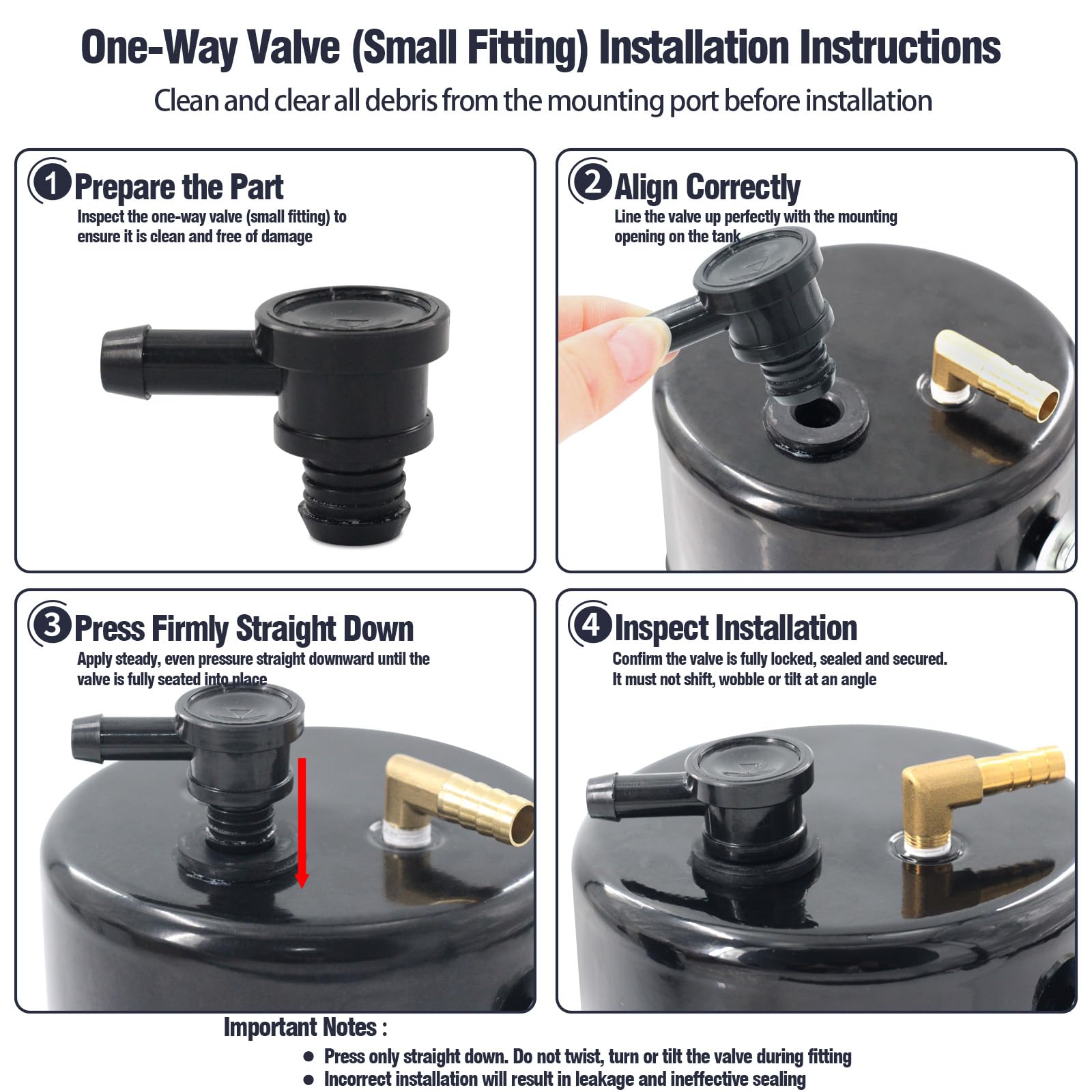 LVOUP adapter holes for 1/8 in NPT fittings and gauges