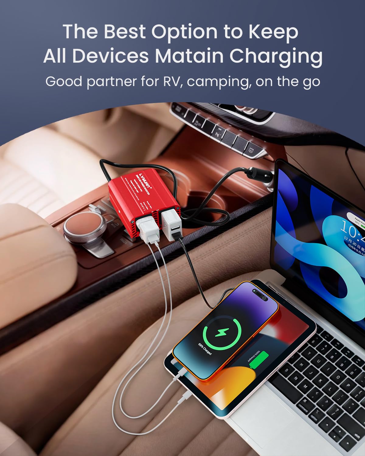 LVYUAN inverter cigarette lighter connection for mobile charging