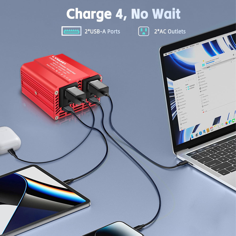 LVYUAN inverter dual USB ports for quick device charging