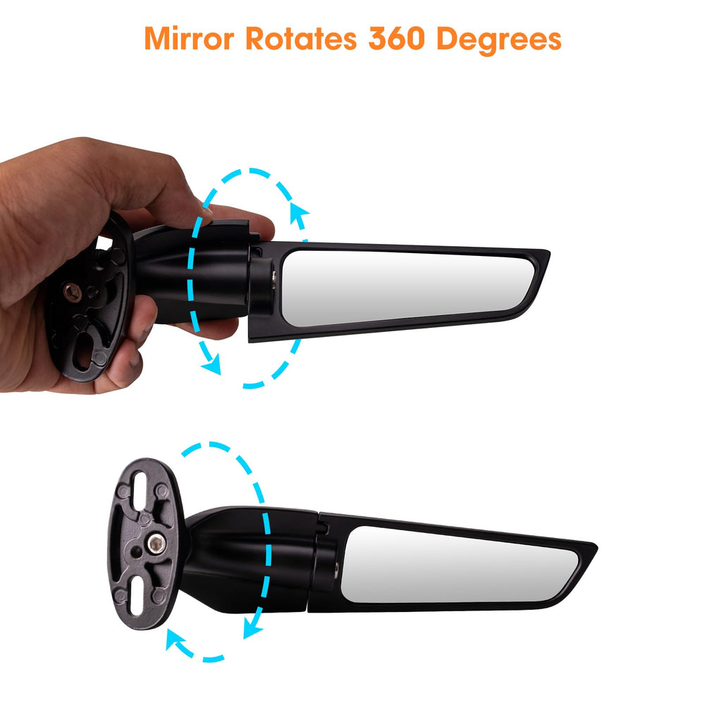 Lwlusup convex HD mirror delivers clearer distance view for safer riding.