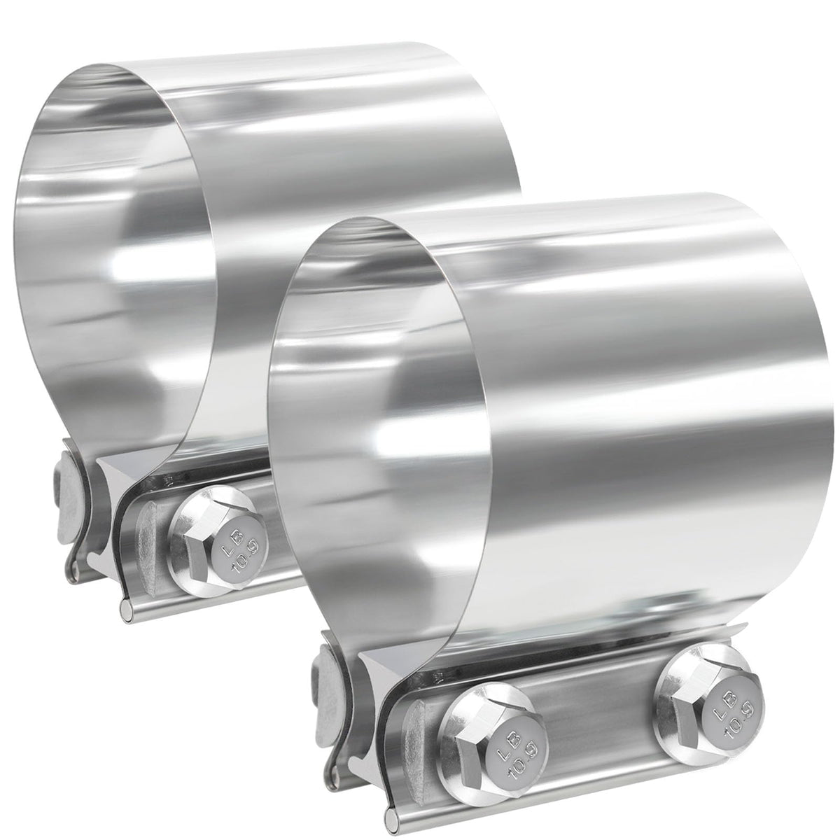 LWNWPPER Exhaust clamp 63mm fits 2.5-inch pipes securely and rust-resistant.