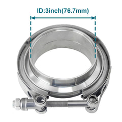 LWNWPPER V Band Clamp with male flange ideal for secure pipe joining.