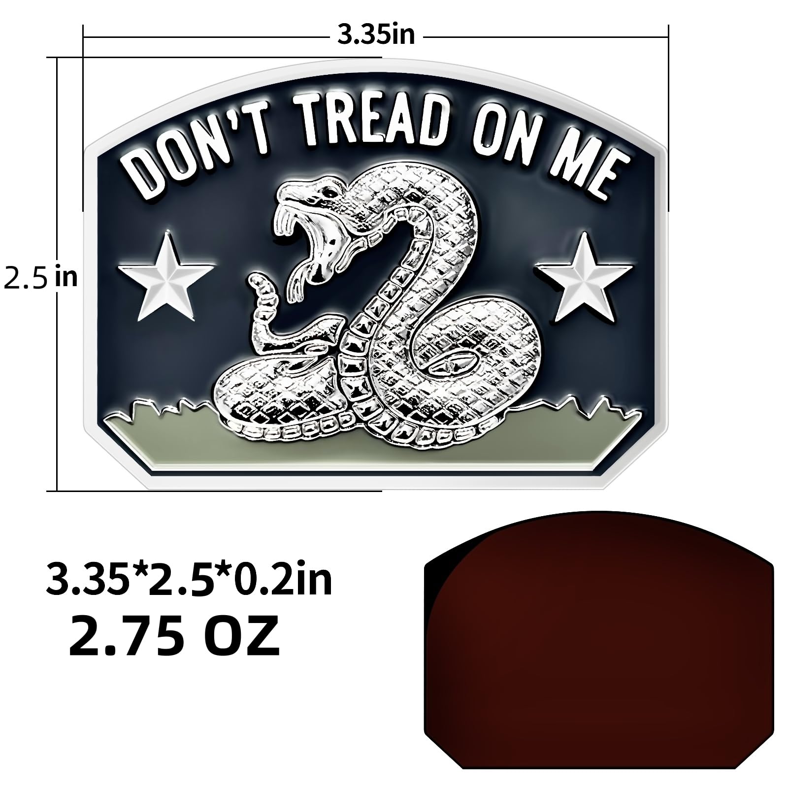 LWQLZY 3M adhesive-backed emblem ready for secure mounting on flat surfaces.