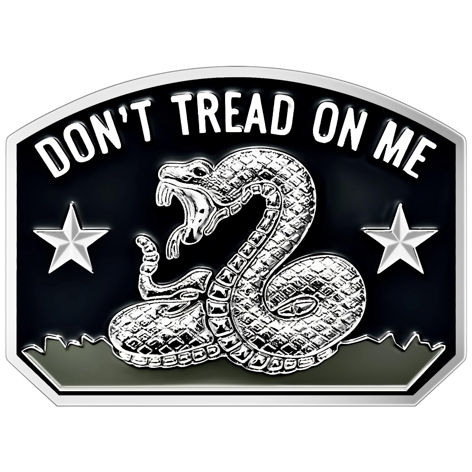LWQLZY gadsden flag rattlesnake emblem with bold 3D design for cars and displays.