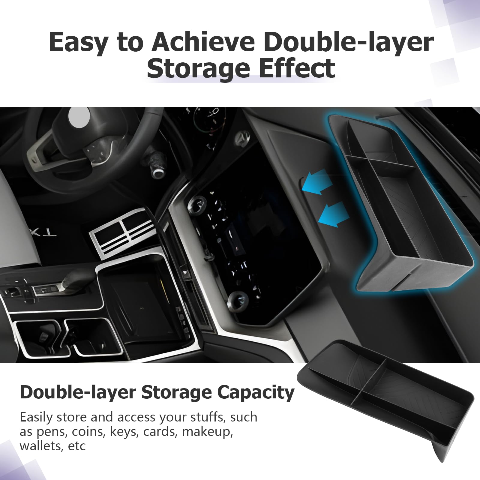 LUWU TX 14in rubber tray bottom reduces noise when handling keys.