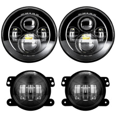 LX-LIGHT 7in headlights front view for Jeep Wrangler with improved visibility