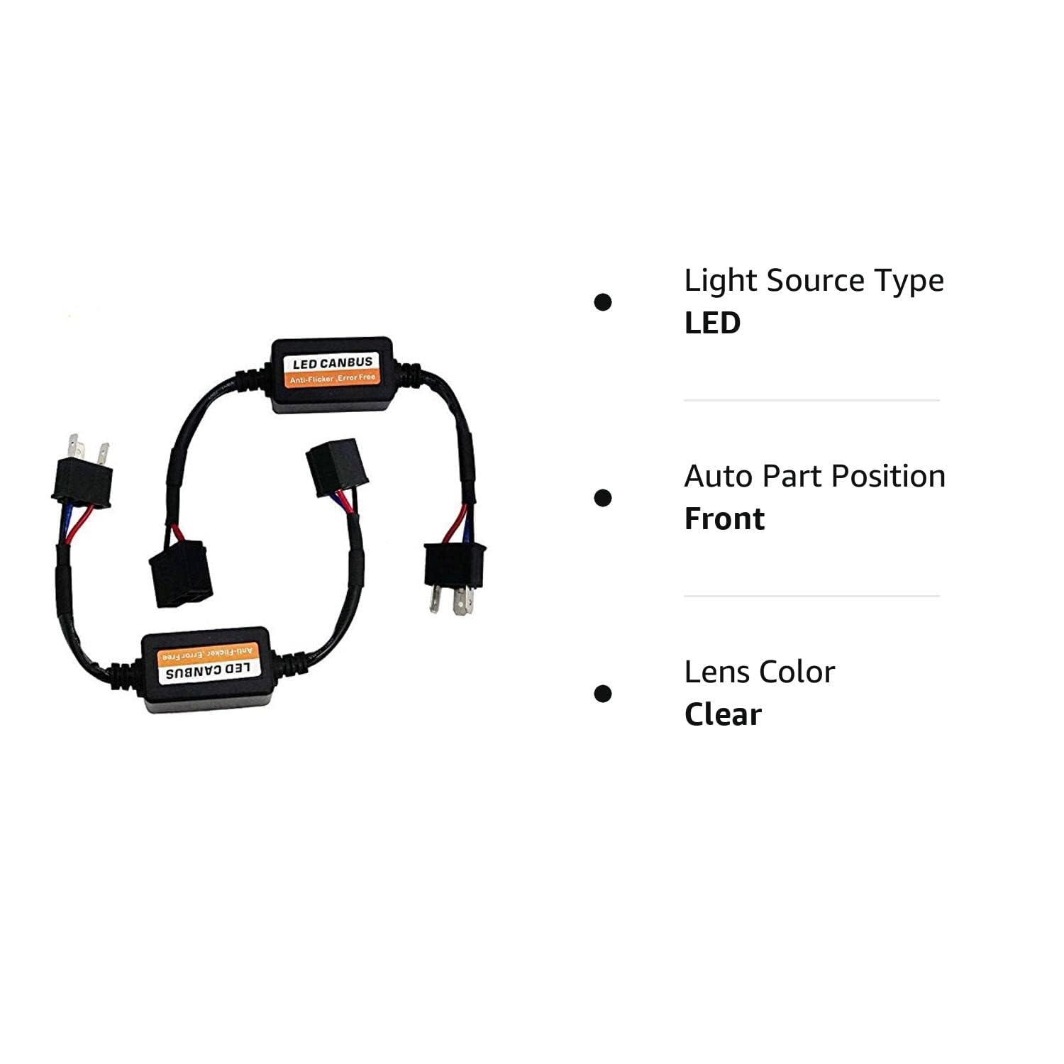 LX-LIGHT H4 9003 compatible two-piece decoder kit for Jeep Wrangler