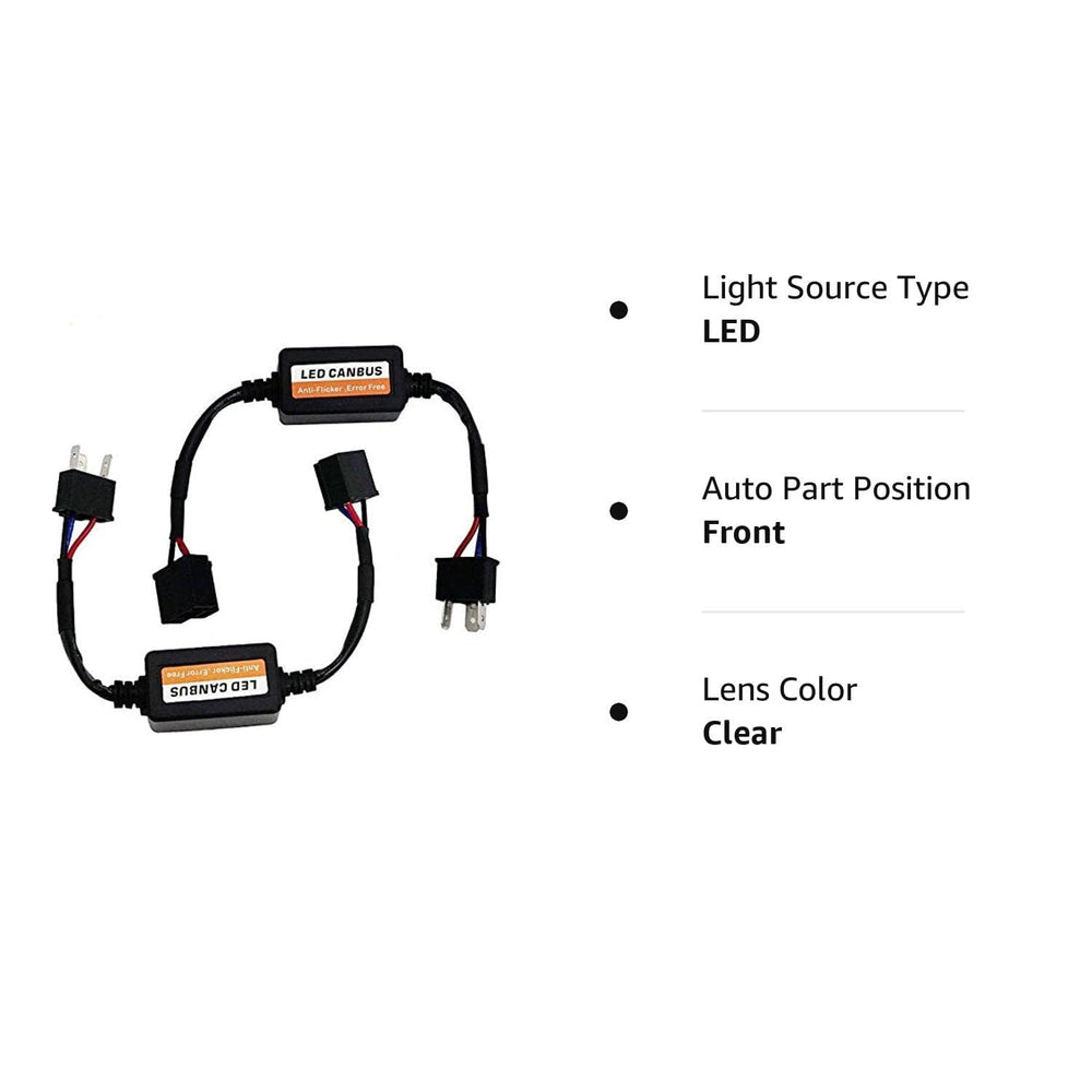 LX-LIGHT H4 9003 compatible two-piece decoder kit for Jeep Wrangler