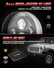 LX-LIGHT Jeep Wrangler headlight with H6024 fitment for rugged off-road use.