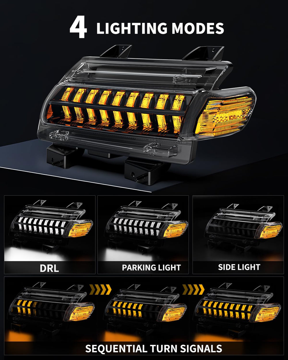 LX-LIGHT sequential turn signals boost Wrangler visibility and style.