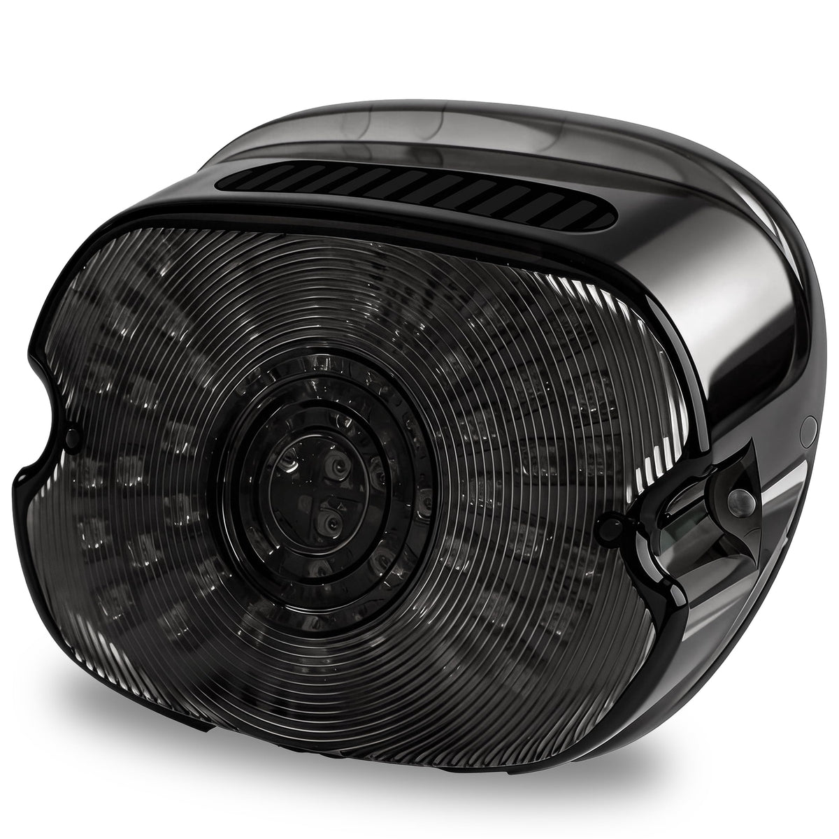 LX-LIGHT smoked LED tail light closeup showing durable housing and clear lens