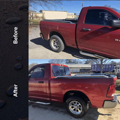 LXR LustreLab dirt-repelling sheen on vehicle demonstrates longer-clean look