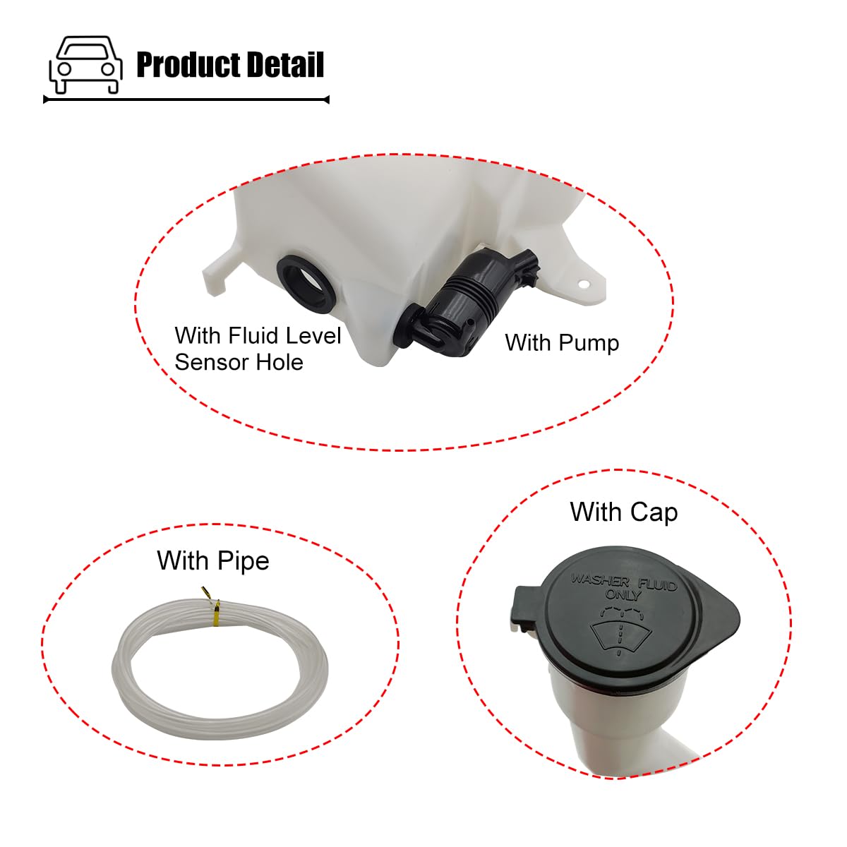LXROAR01 packaging includes reservoir, filler neck, and hose for easy setup