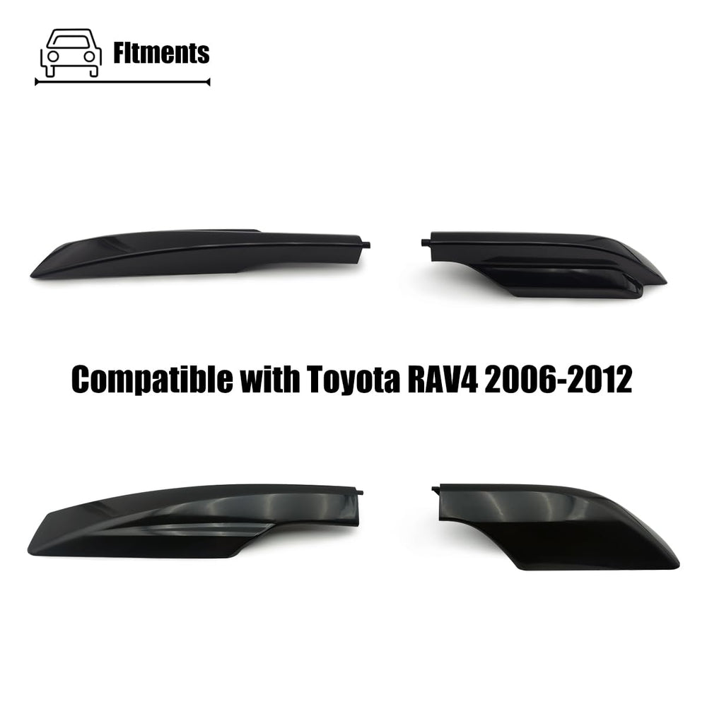 Durable black plastic end cap for RAV4 roof rails by LXROAR01.