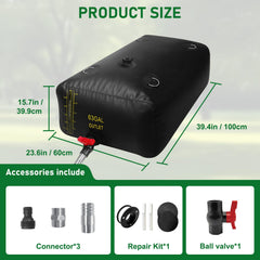 Durable PVC-coated fabric close-up on LXVOOEE water bladder