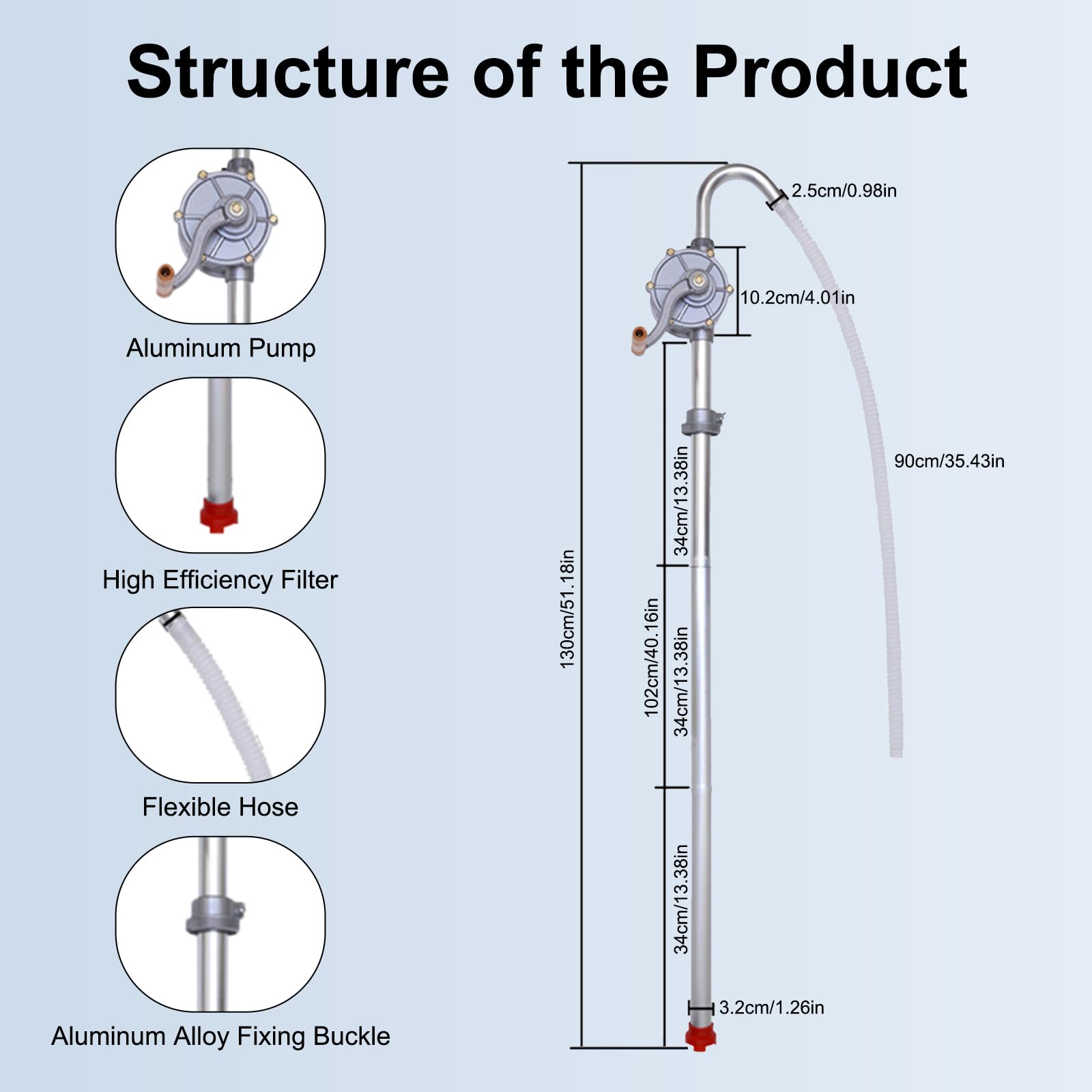 LYCARESUN drum pump diesel kerosene compatibility reliable for common fuels.