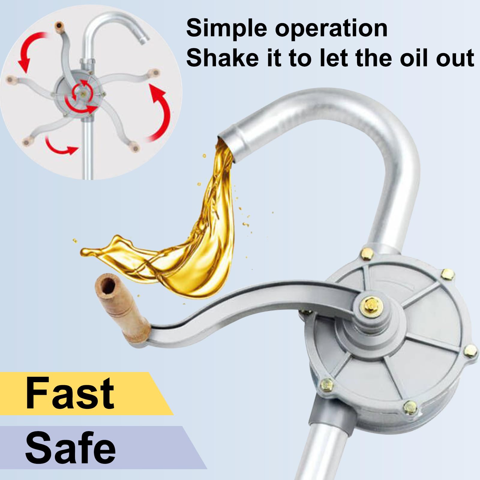 LYCARESUN drum pump leak-proof outlet lock minimizes spills.