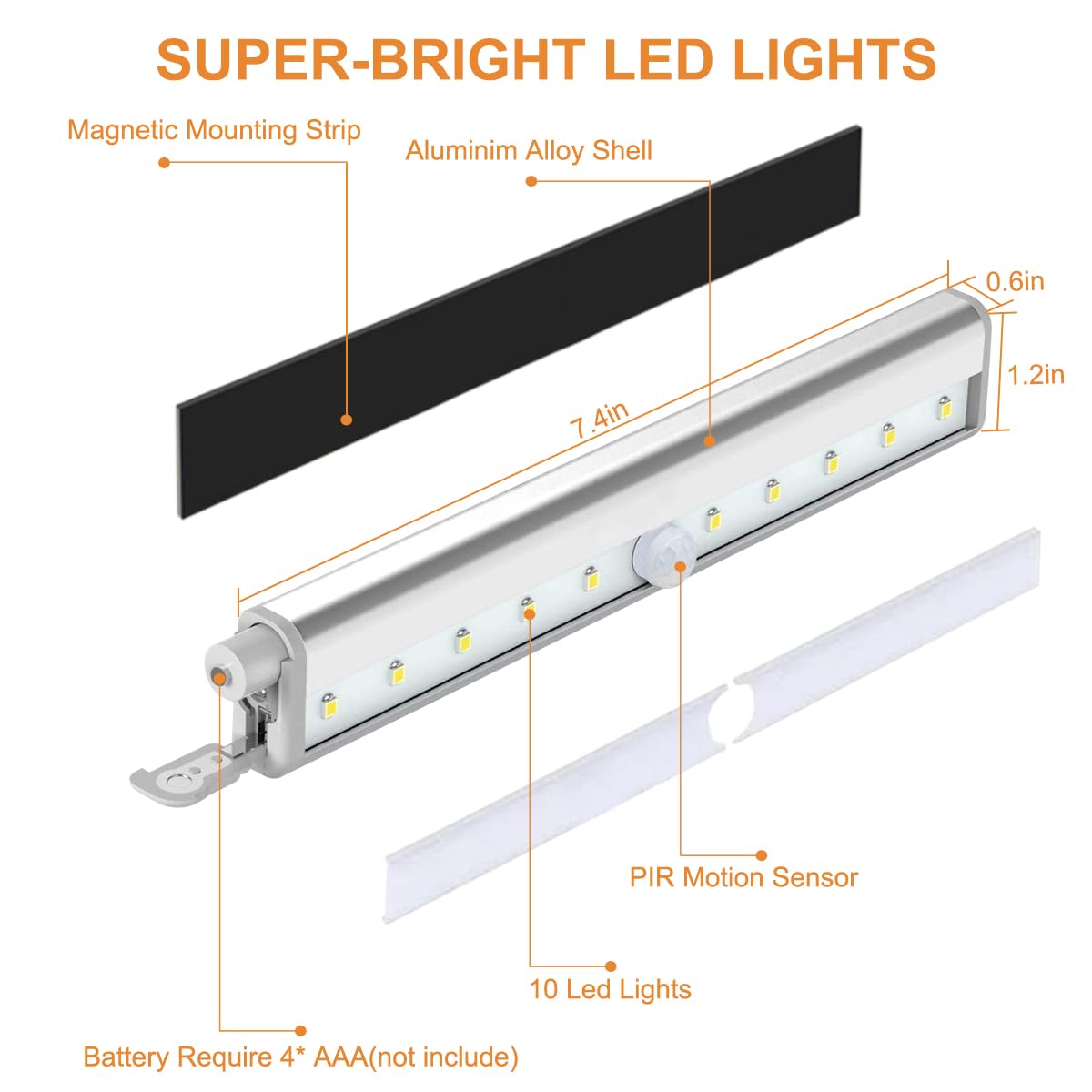 LYCARESUN motion sensor activates RV light within 10 ft for safe navigation.