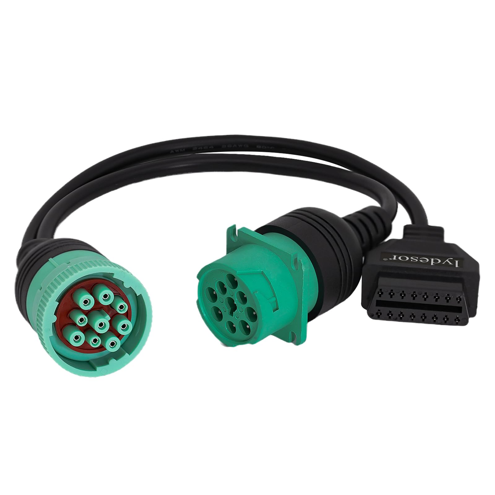 Lydesor heavy-duty truck wiring setup enabling stable diagnostic readings.