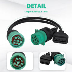 Lydesor J1939 to OBD2 Y cable shows wide compatibility with heavy-duty trucks.