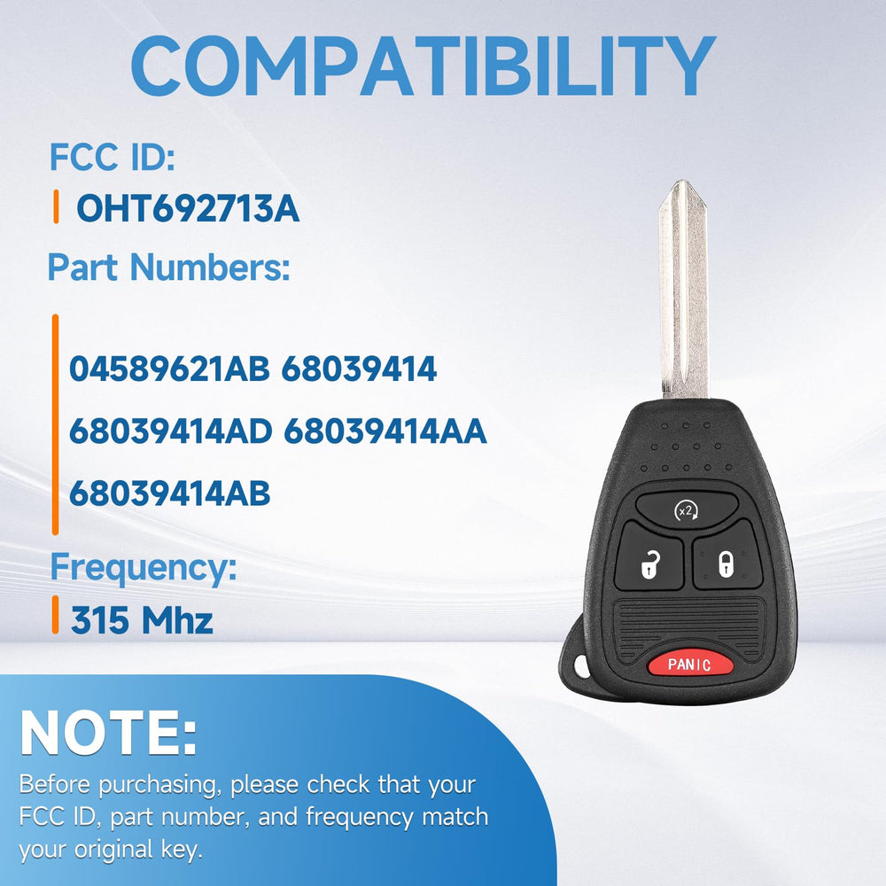 LYFUCESS Compass Patriot 2010-2017 fob compatibility.