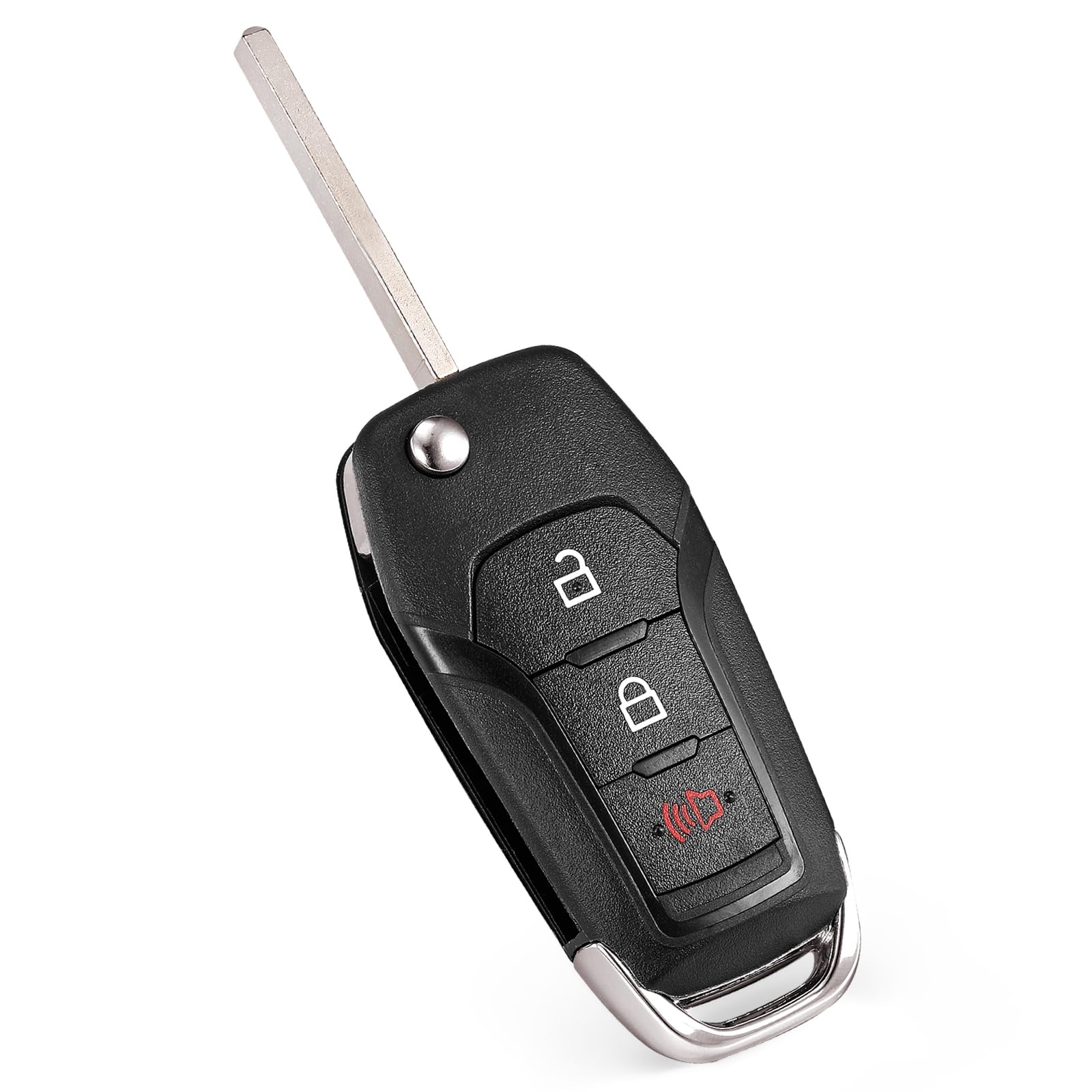 LYFUCESS flip key fob for Ford F-150, front view highlights premium replacement