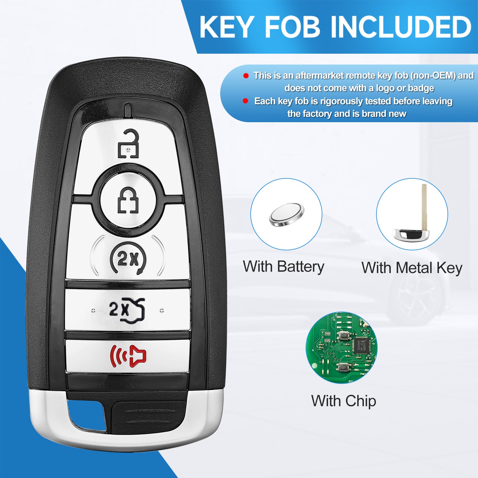 LYFUCESS premium materials provide durable key fob construction.