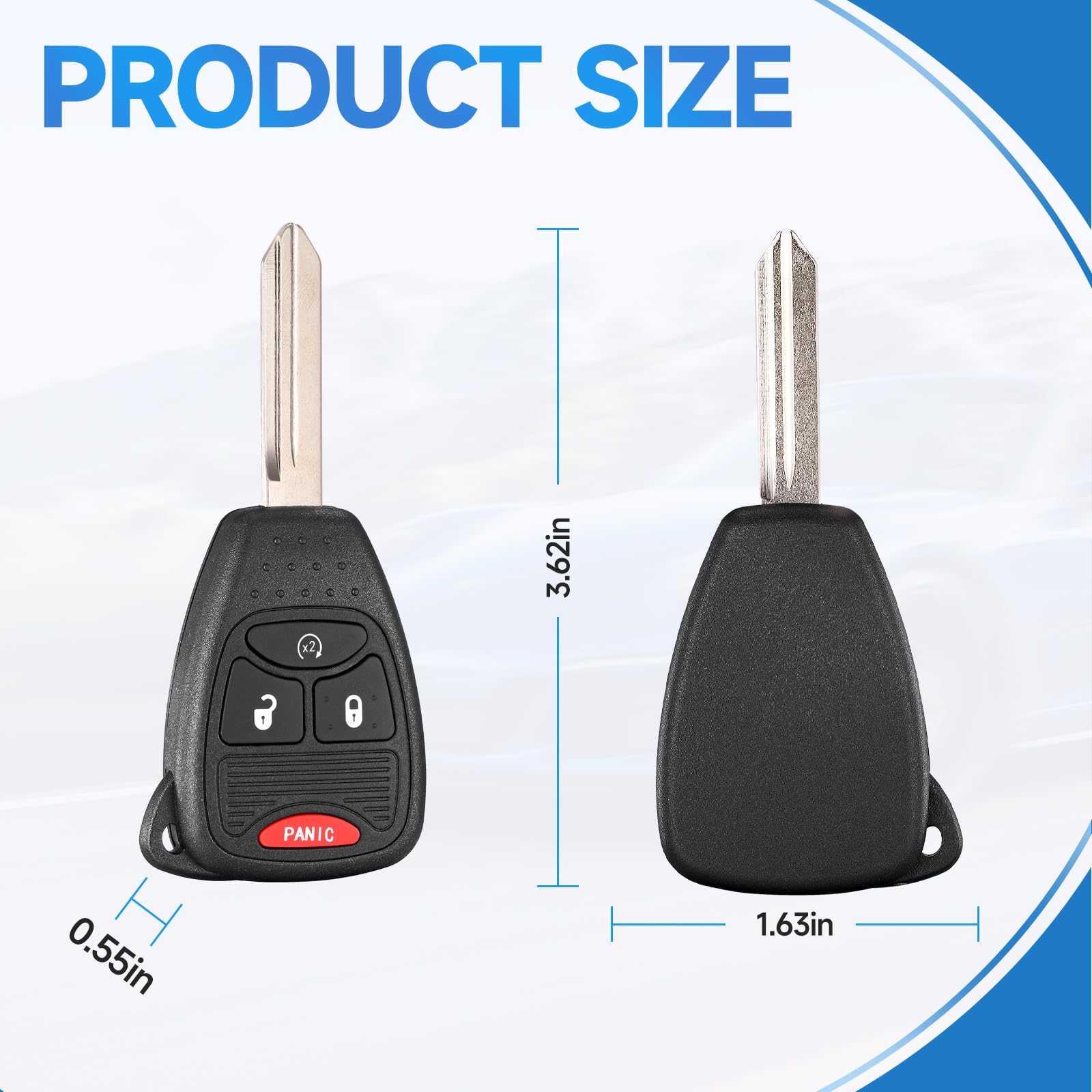 LYFUCESS key fob includes chip and battery for immediate use.