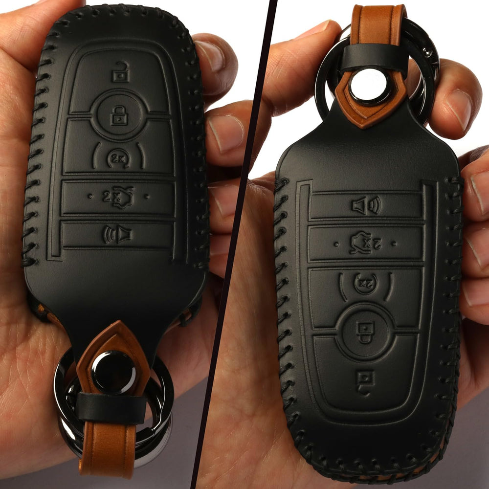 LYGKMU packaging box showing the key case and metal hanging buckle