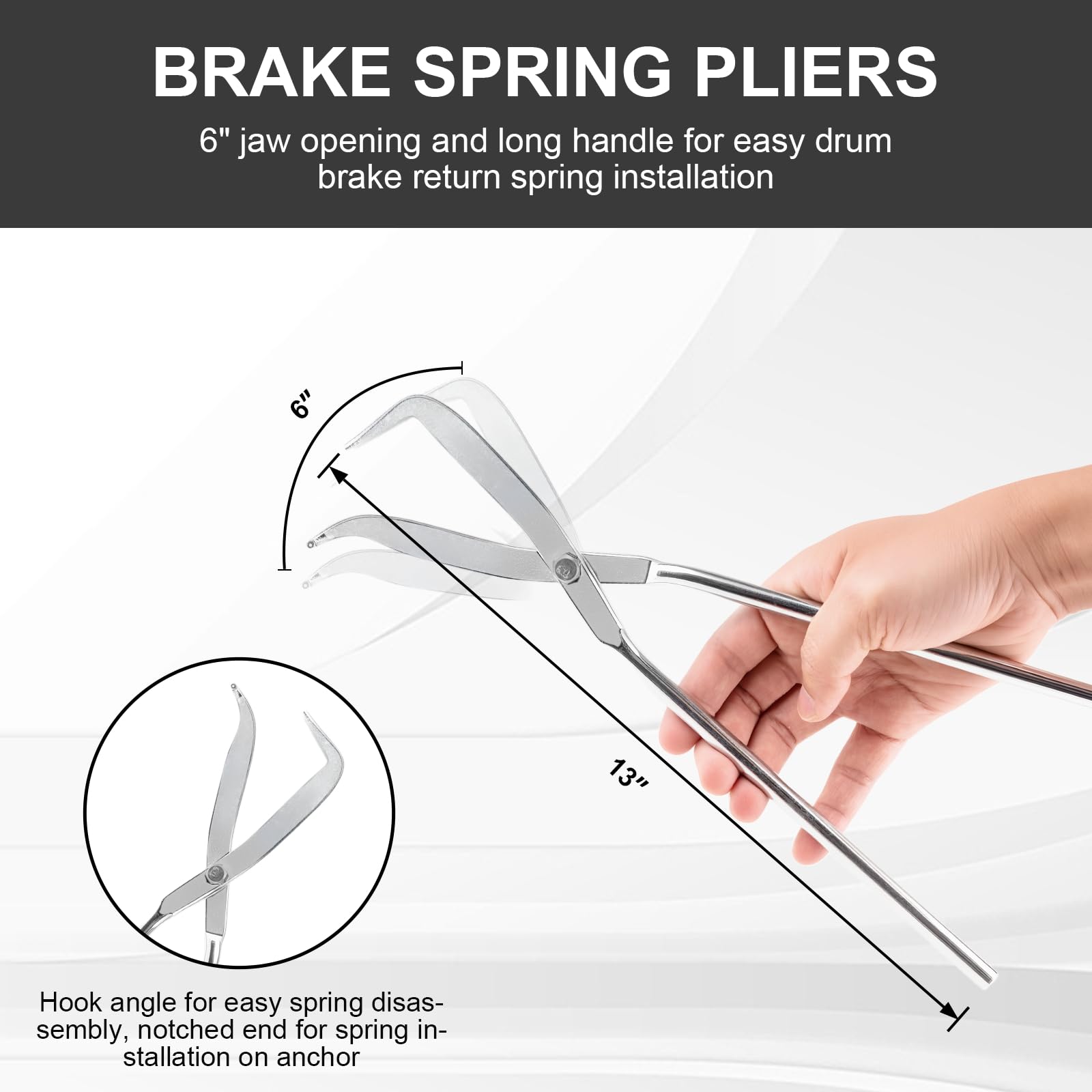 Lyhubmh brake spring retainer tool ensures secure spring alignment.