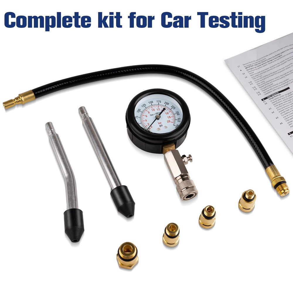 Lyhubmh compression tester kit with taps and fittings for versatile setups